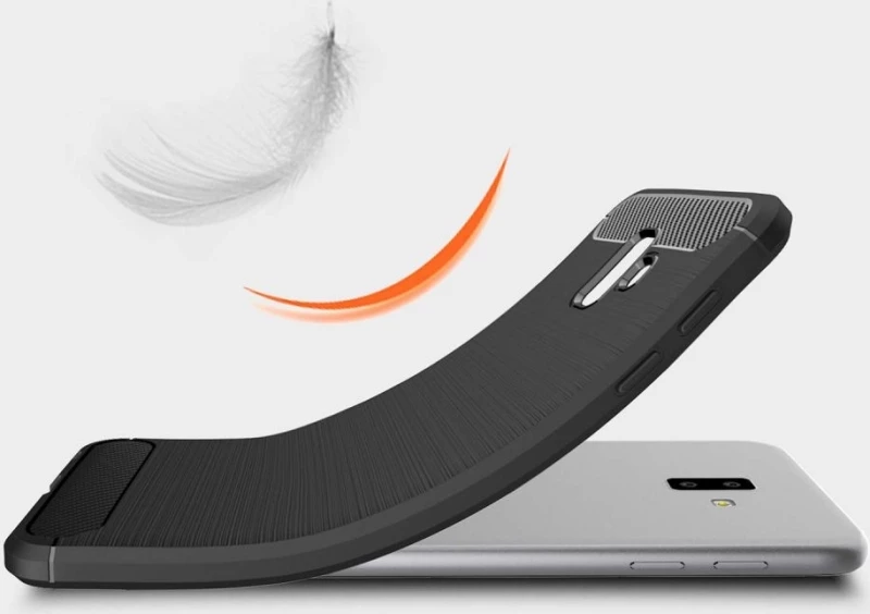 Carbon Fiber Brushed Μαύρο (Galaxy J6+)
