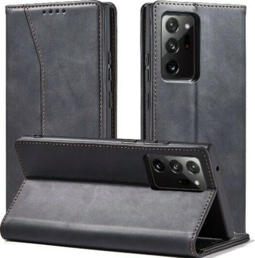 Bodycell PU Leather Book Δερματίνης Μαύρο (Galaxy Note 20 Ultra)