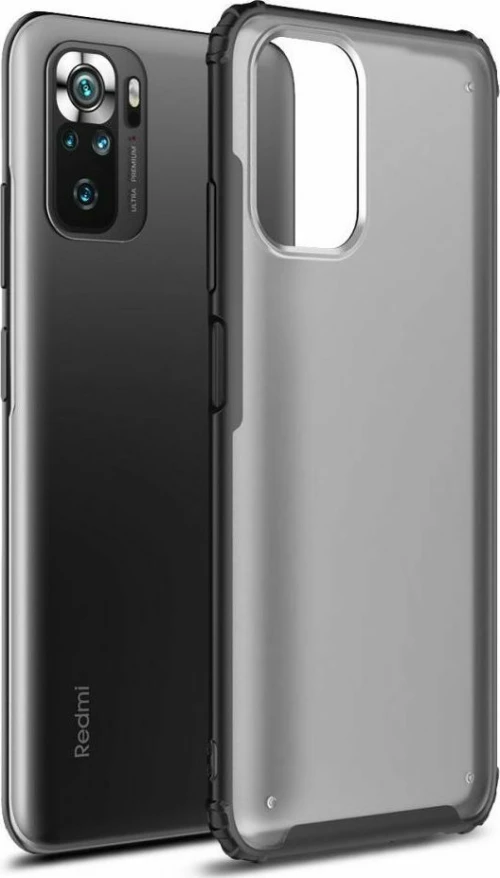 Hybrid Shell Back Cover Σιλικόνης Μαύρο (Redmi Note 10)