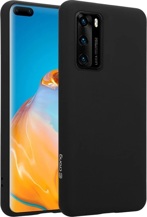 Crong Color Premium Back Cover Σιλικόνης Μαύρο (Huawei P40)
