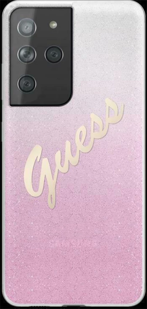 Guess Vintage Back Cover Σιλικόνης Ροζ (Galaxy S21 5G)