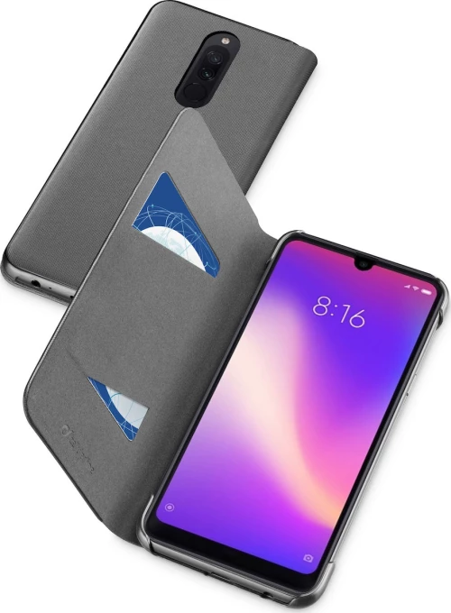 Cellular Line Book Δερματίνης Μαύρο (Redmi 8)