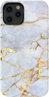Kingxbar Marble Back Cover Πλαστικό White Blue (iPhone 12 / 12 Pro)