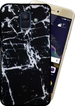 Marble Back Cover Σιλικόνης Μαύρο (Galaxy A6 2018)