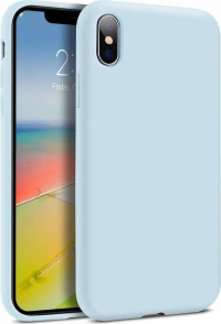 Xiaomi Redmi 7a - Slim Liquid Silicone Gel Rubber Case Soft Touch Back Cover Light Blue (oem)