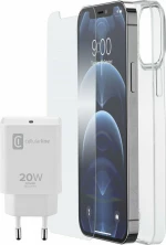 Cellular Line Starter Kit 413933 με Back Cover Σιλικόνης Διάφανο & Tempered Glass & USB-C Wall Adapter 20W (iPhone 12 Pro Max)