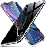 ESR Mimic Marble Back Cover Σιλικόνης Χρυσό/Μαύρο (iPhone XR)