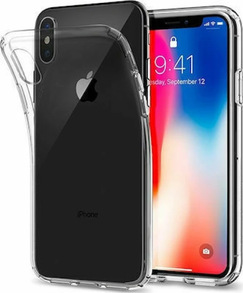 Antibacterial Back Cover Σιλικόνης Διάφανο (iPhone X / Xs)
