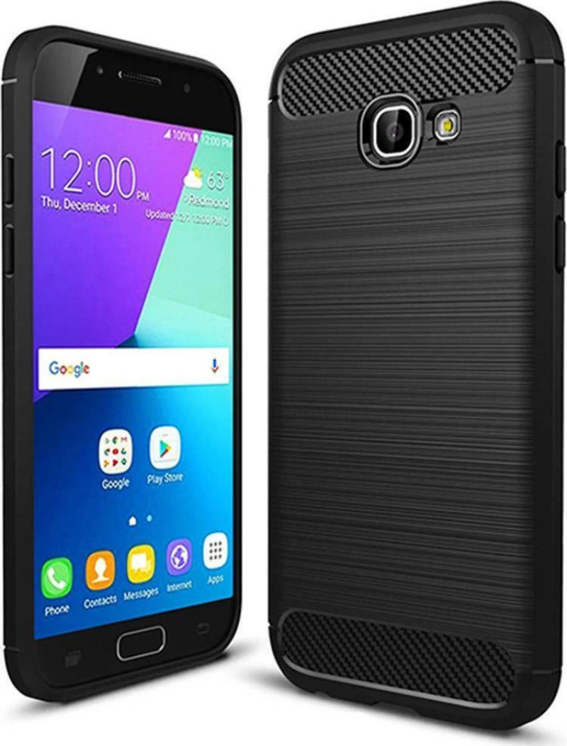 Tech-Protect Back Cover Carbon Μαύρο (Galaxy A3 2017)
