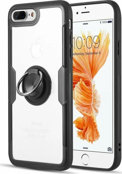 Carbon Clear Ring Back Cover Μαύρο (iPhone 6/6s)