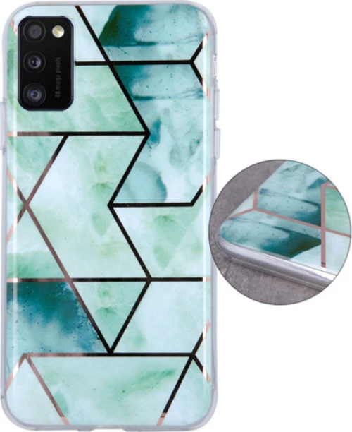 Geometric Marmur Back Cover Πράσινο (Galaxy A41)