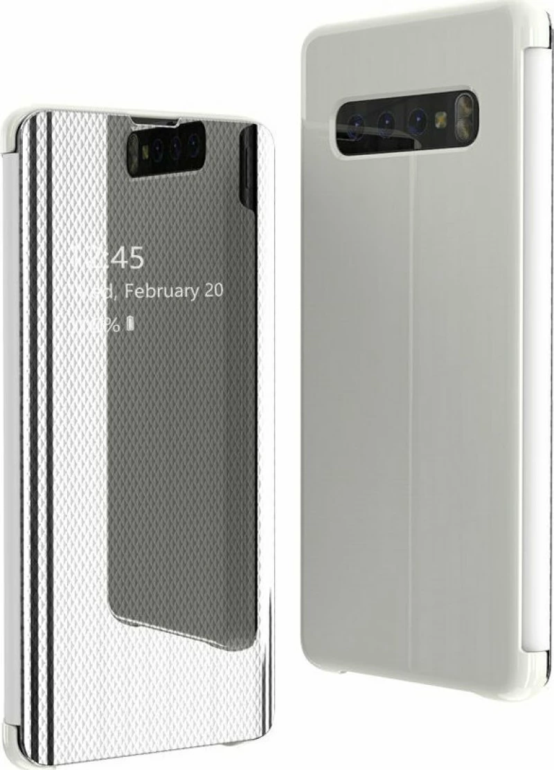 Clear View Book Ασημί (Galaxy S10e)