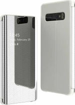 Clear View Book Ασημί (Galaxy S10e)