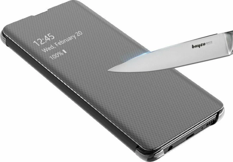 Clear View Book Ασημί (Galaxy S10e)