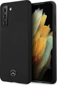 Mercedes-Benz Silicone Line Back Cover Μαύρο (Galaxy S21 5G)