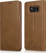 Xoomz Wallet Δερματίνης Καφέ (Galaxy S8)