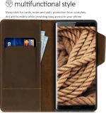KWmobile Kalibri Suede Anker Wallet Δερμάτινο Καφέ (Xperia XZ3)