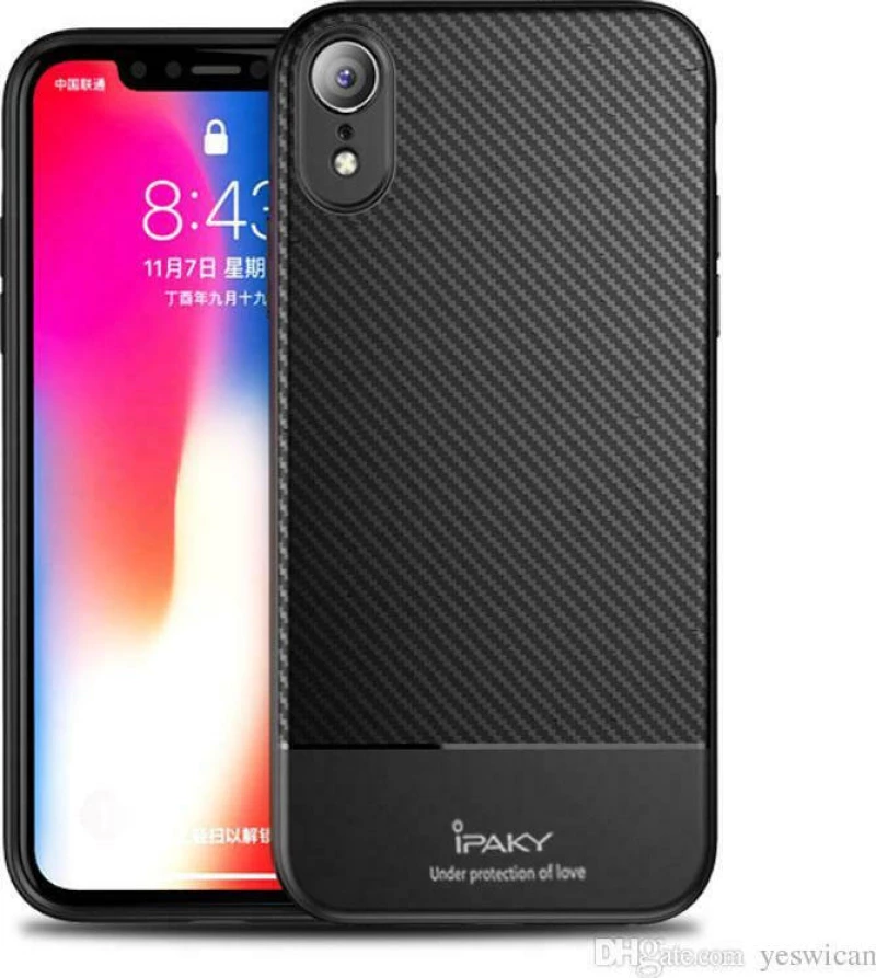 iPaky Carbon Fiber Texture Μαύρο (iPhone XR)