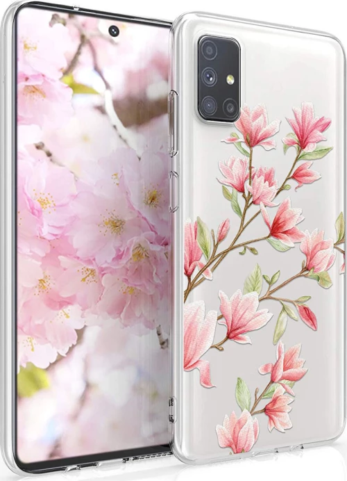 KWmobile Slim Fit Gel Back Cover Σιλικόνης Magnolia / Διάφανο (Galaxy M51)