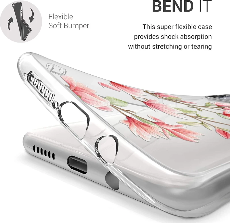 KWmobile Slim Fit Gel Back Cover Σιλικόνης Magnolia / Διάφανο (Galaxy M51)