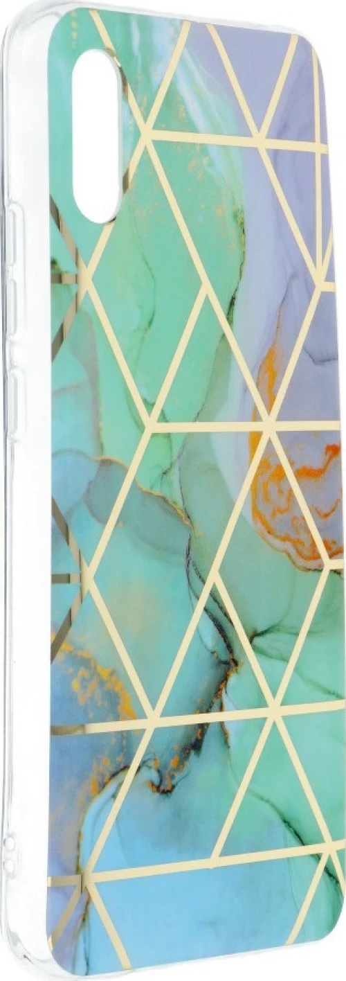 Forcell Cosmo Marble Back Cover Σιλικόνης Purple / Green Design 03 (Redmi 9A)
