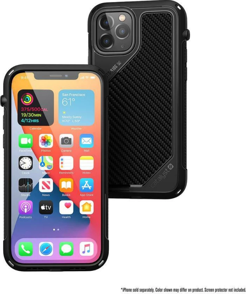 Catalyst Vibe Back Cover Συνθετική Ανθεκτική Stealth Black (iPhone 12 / 12 Pro)