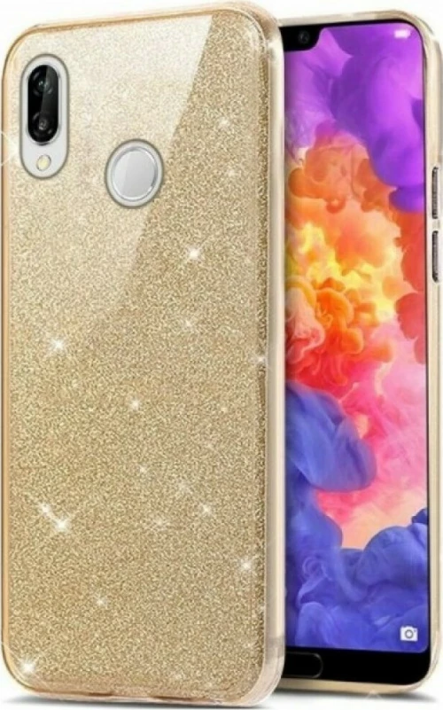 Glitter Shining Back Cover Σιλικόνης Χρυσό (Huawei Y6p)