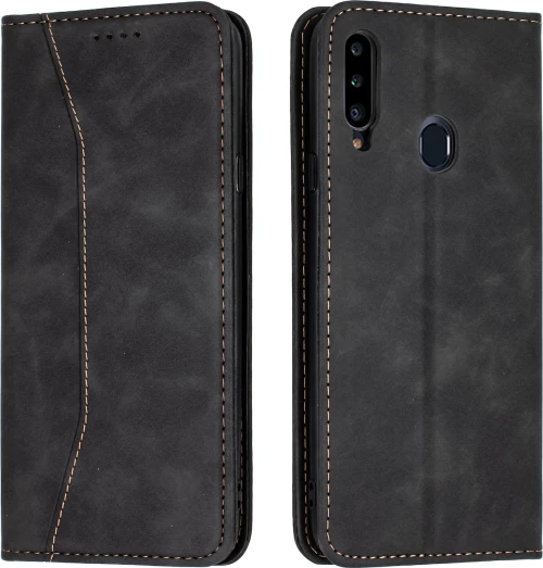 Bodycell PU Leather Book Μαύρο (Galaxy A20s)