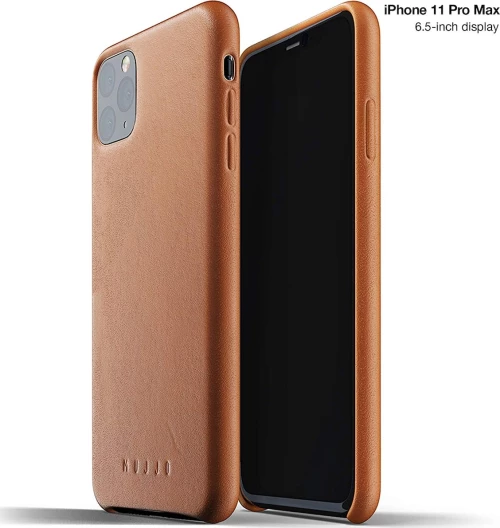 Mujjo Full Leather Back Cover Καφέ (iPhone 11 Pro Max)