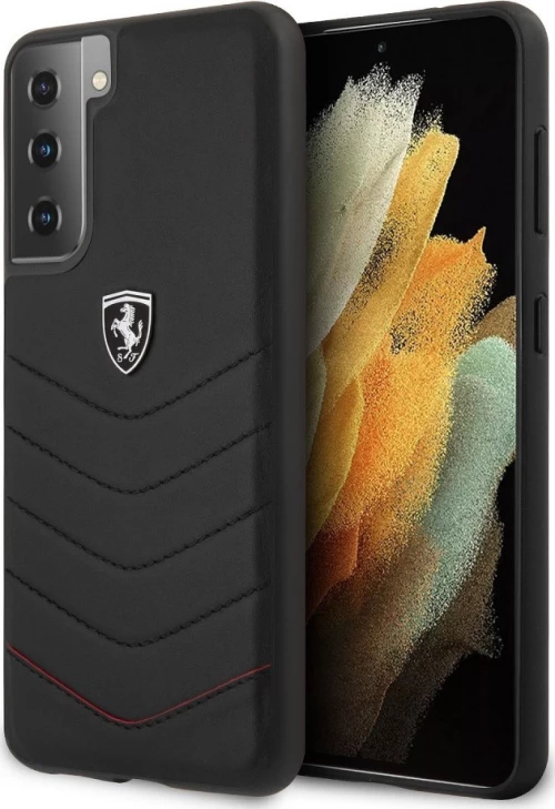 Ferrari Off Track Quilted Back Cover Πλαστικό Μαύρο (Galaxy S21+ 5G)
