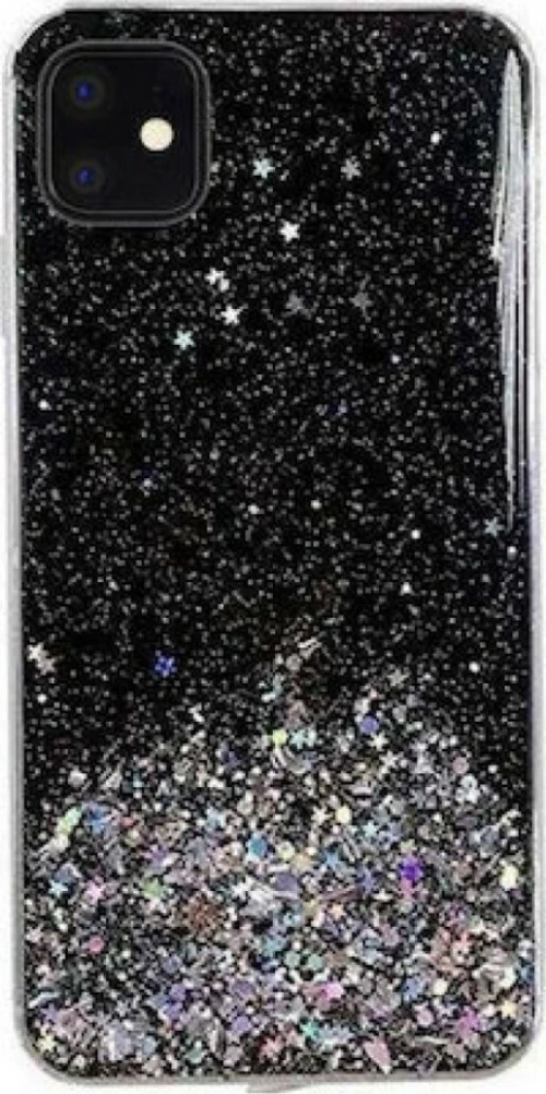 Wozinsky Star Glitter Back Cover Σιλικόνης Μαύρο (iPhone 12 mini)