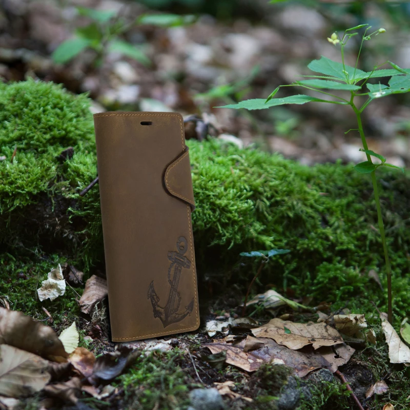 KWmobile Kalibri Suede Anchor Wallet Δερμάτινο Καφέ (Xperia 10)