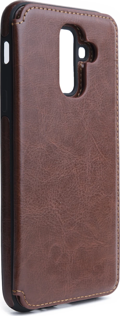 Forcell Flip Wallet Δερματίνης Καφέ (Galaxy A6+ 2018)