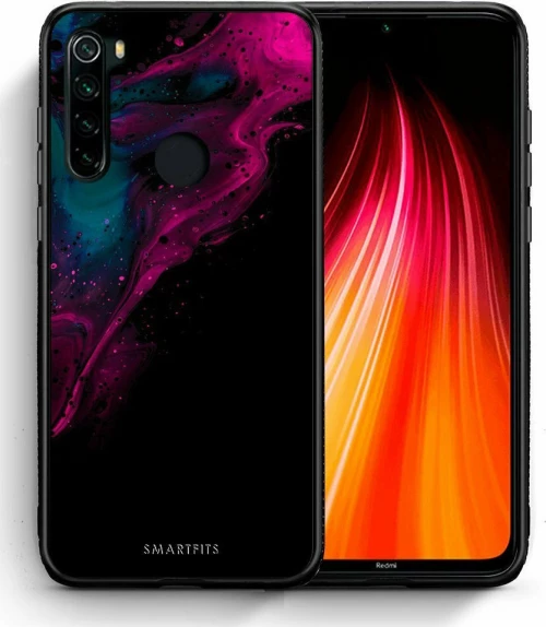 Watercolor Pink Black - Xiaomi Redmi Note 8 θήκη