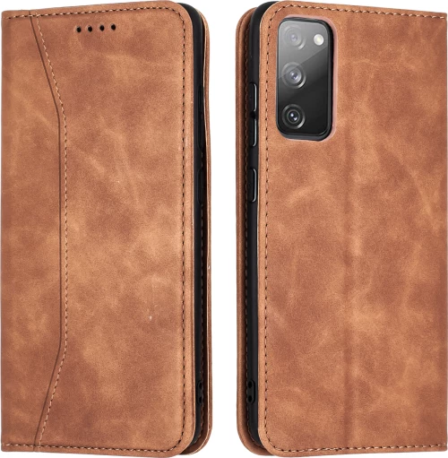 Bodycell PU Leather Book Δερματίνης Καφέ (Galaxy S20 FE)