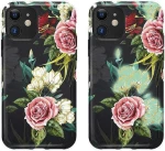 Kingxbar Forest with Swarovski Crystals Back Cover Πολύχρωμο Glowing in the Dark Leaf (iPhone 11)