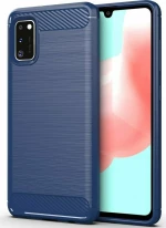 Carbon Back Cover Μπλε (Galaxy A41)