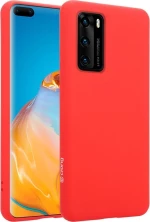 Crong Color Flexible Premium Back Cover Σιλικόνης Κόκκινο (Huawei P40)