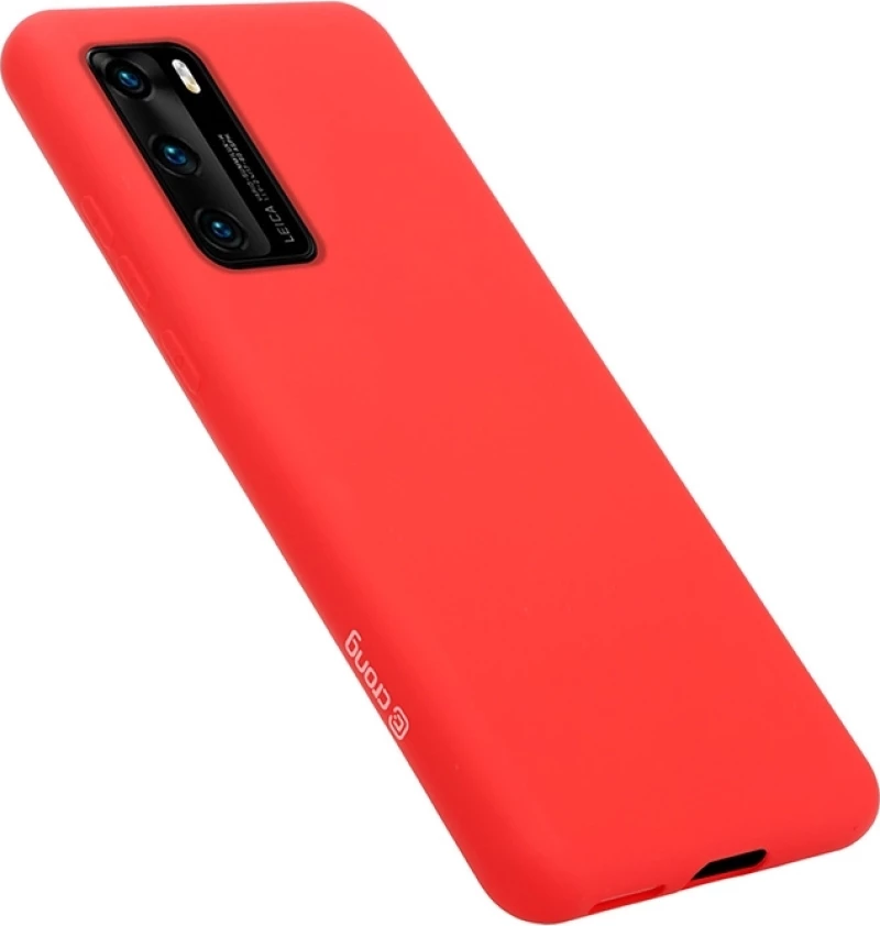 Crong Color Flexible Premium Back Cover Σιλικόνης Κόκκινο (Huawei P40)