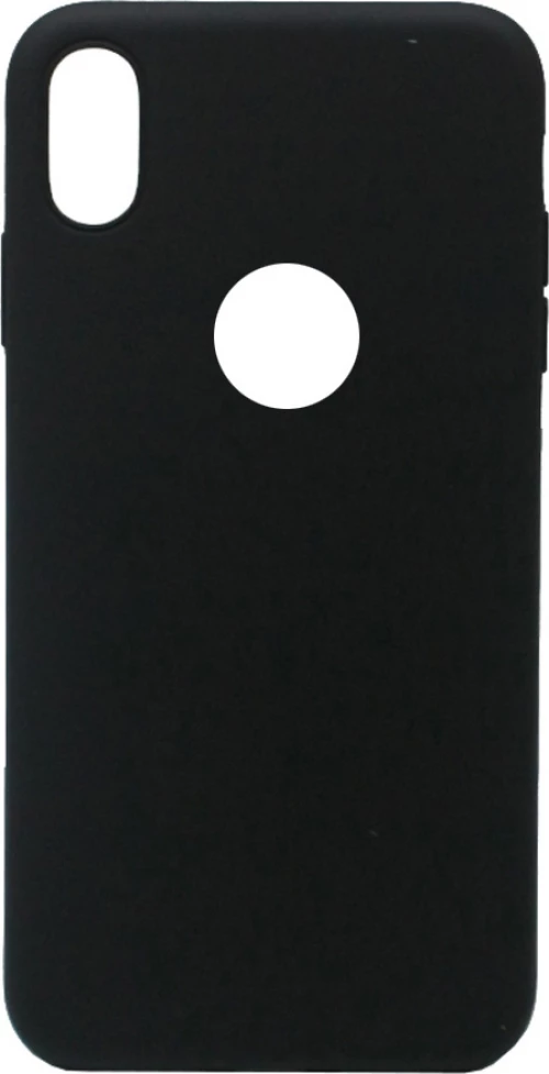 Soft Touch Back Cover Σιλικόνης Μαύρο (iPhone XS Max)