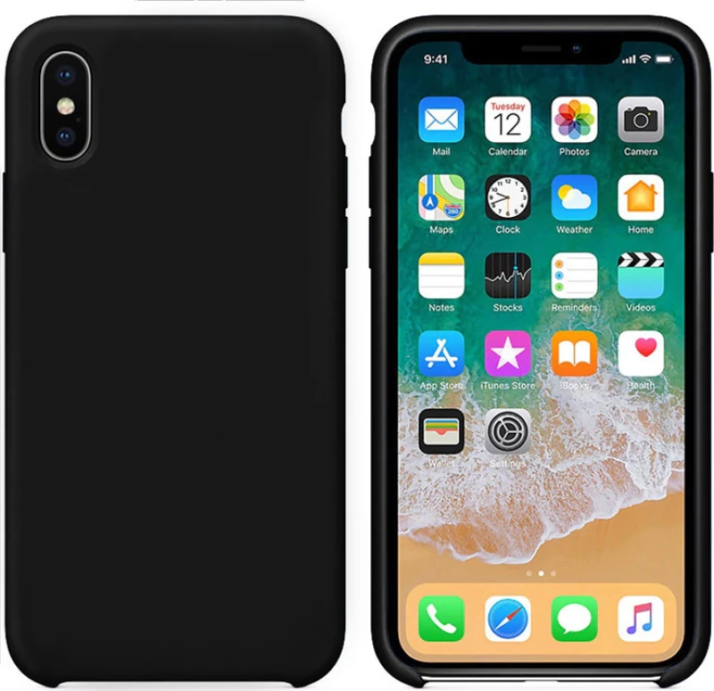 Soft Touch Back Cover Μαύρο (iPhone XS Max)