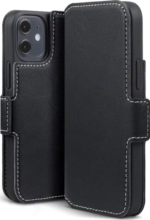 Terrapin Low Profile Book Δερματίνης Μαύρο (iPhone 12 mini)