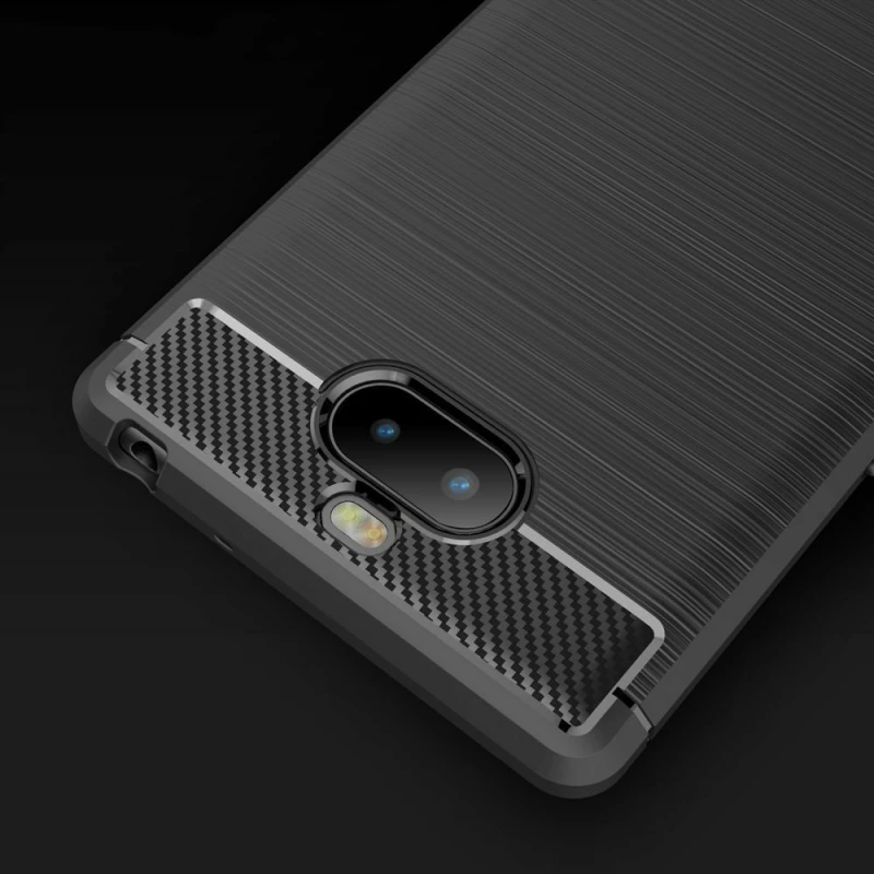 Carbon Brushed Back Cover Σιλικόνης Μαύρο (Xperia 10 Plus)