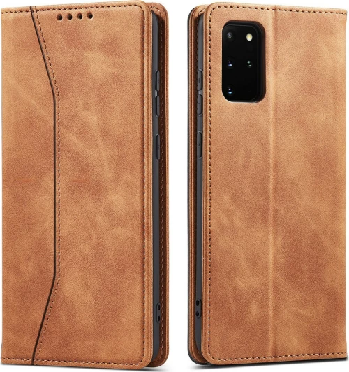 Bodycell PU Leather Book Δερματίνης Καφέ (Galaxy S20+)