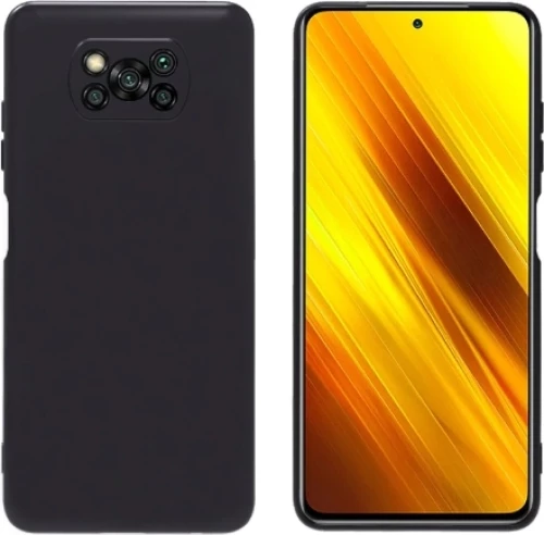 Back Cover Σιλικόνης Μαύρο (Poco X3 NFC)