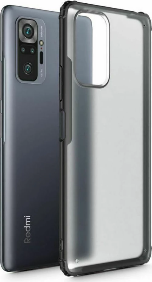 Tech Protect Hybridshell Back Cover Συνθετική Frost Black (Redmi Note 10 Pro)