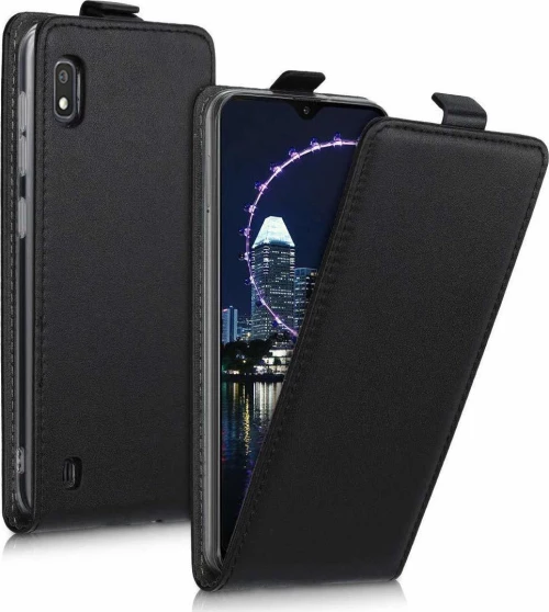 KWmobile Vertical Flip Σιλικόνης Μαύρο (Galaxy A10)