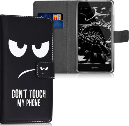 KWmobile Don't Touch My Phone Wallet Μαύρο (Huawei Y7)