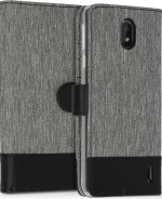 KWmobile Wallet Γκρι/Μαύρο (Nokia 1 Plus)