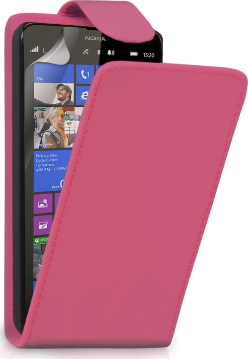 YouSave Accessories Vertical Flip Δερματίνης Ροζ (Lumia 1320)